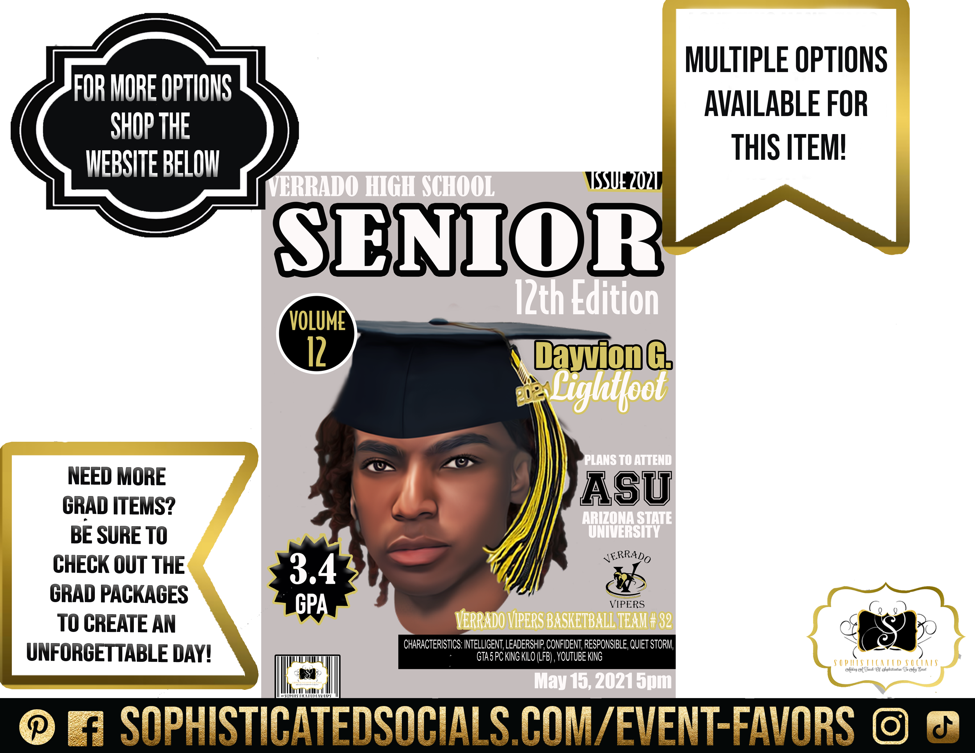 The Grad Highlight Graduation Magazine Cover
