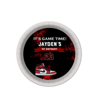 Jordan Inspired Red – Party Plates