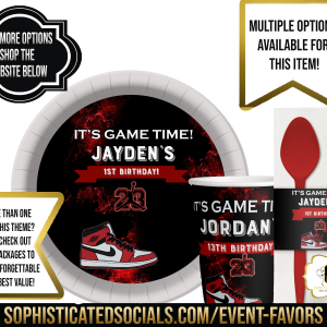 Jordan Inspired Party Table Setting Package – Assembled