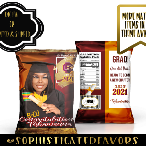 Graduation – Gold Easel Chip Bags