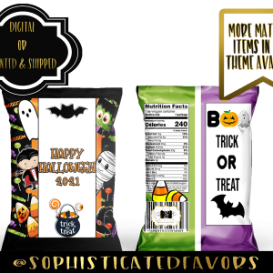 Halloween Party Kids – Black Chip Bags