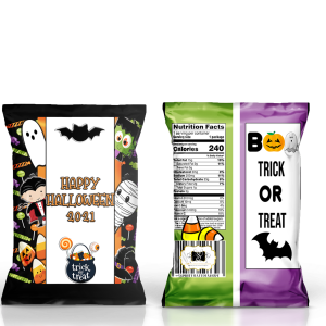 Halloween Party Kids – Black Chip Bags