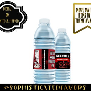 Jordan Inspired Red- Water Bottles