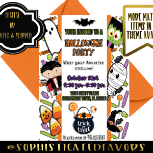 Halloween Party Kids – White Invite