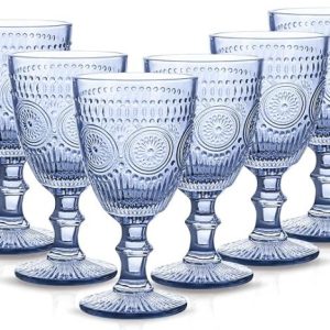Vintage Water Goblets Blue – Glassware