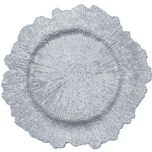 Floral Charger Silver – Charger Plates