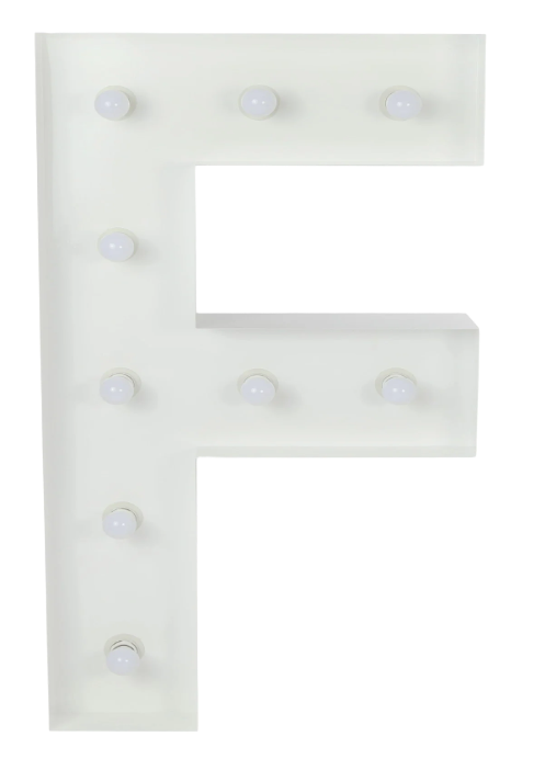 Letter F - Marquee